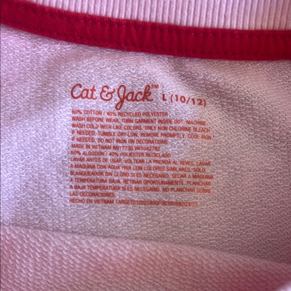 Cat & Jack Pink Sweatshirt and NWT Black Graphic Tee Set - Girls - Picture 7 of 7